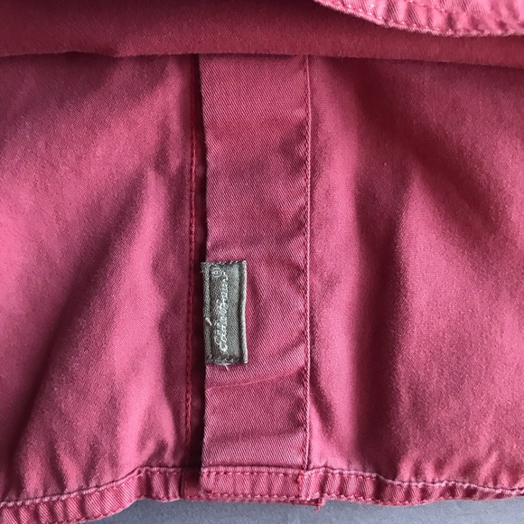 Eddie Bauer Red Short Sleeve Button-Down Shirt - Picture 11 of 13